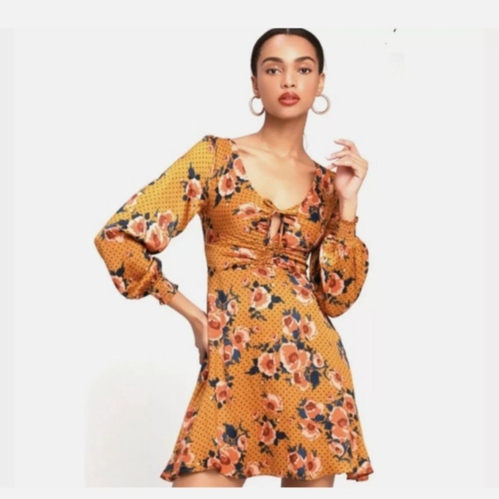 Free People Morning Light Floral Mini Dress